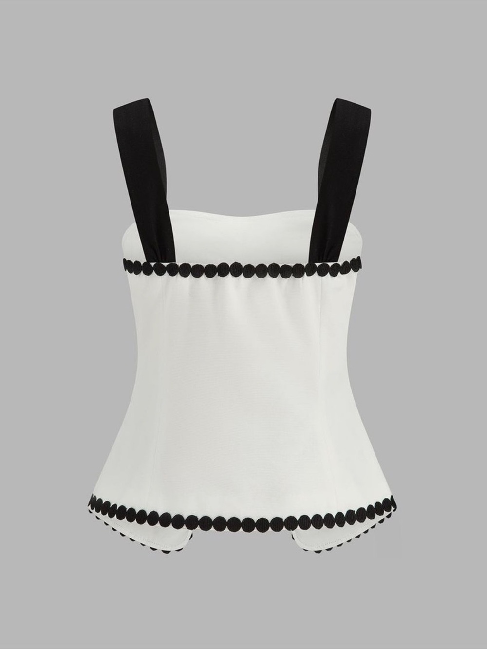 Commense Contrast Trim Corset Shorts Set - Picture 4 of 13